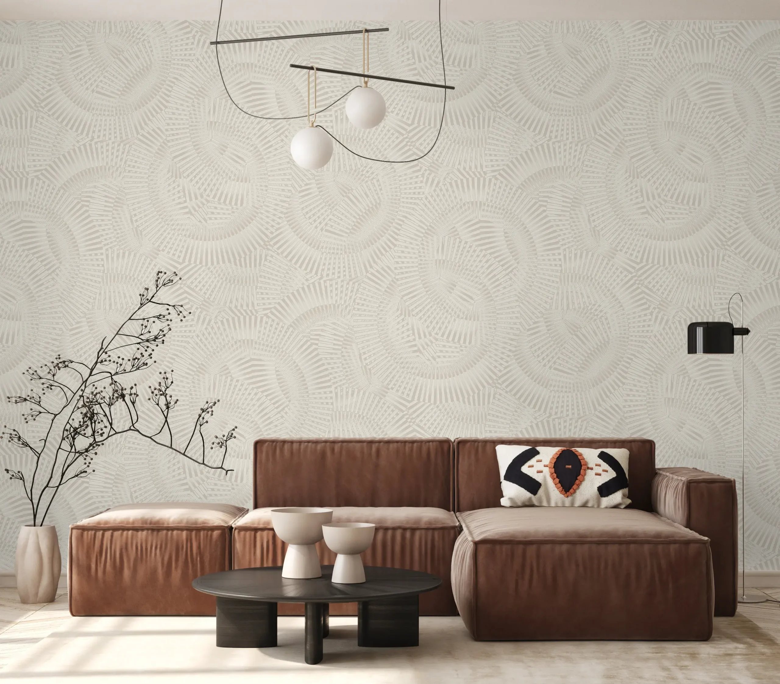 Beige Embossed Wallpaper – Natural Warmth (24103-2)